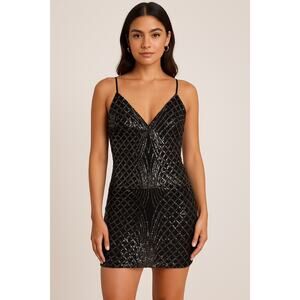 Haute Monde Sequined Cocktail Dress - Size L